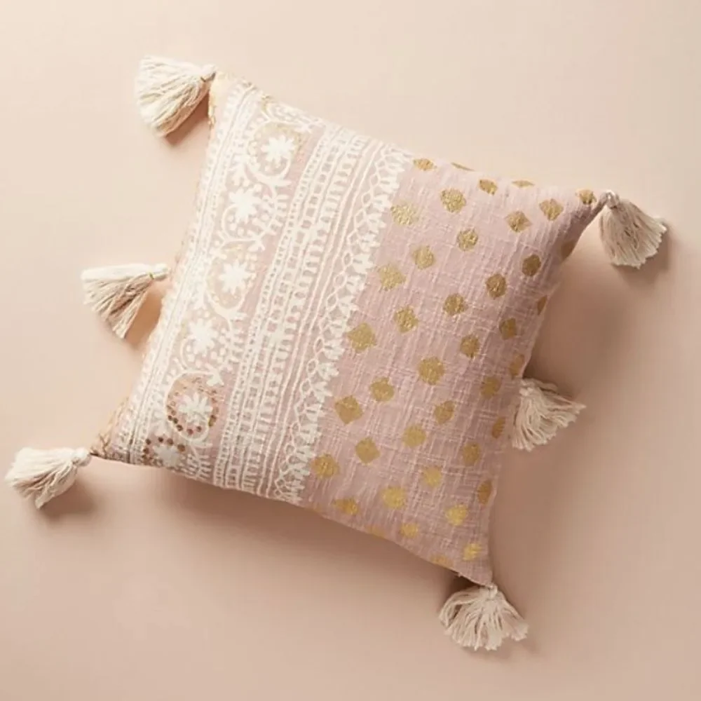 Anthropologie Tasseled Constance Pillow Case - Picture 1 of 12